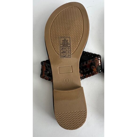 Pierre Dumas Womens Rosetta 20 Thong Sandals Size 8M Brown Animal Print Comfort - Picture 9 of 12